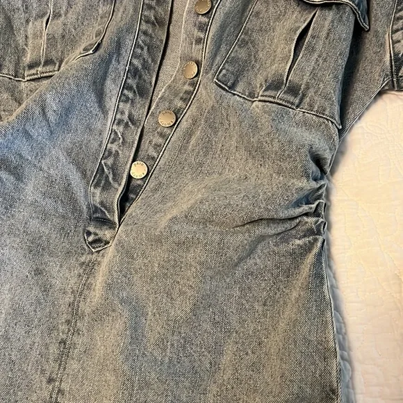 bobbles and lace denim dress - Picture 3 of 4